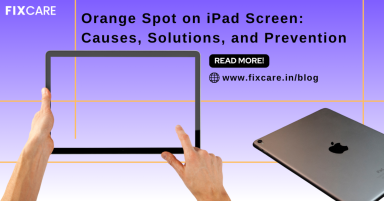 orange spot on iPad screen