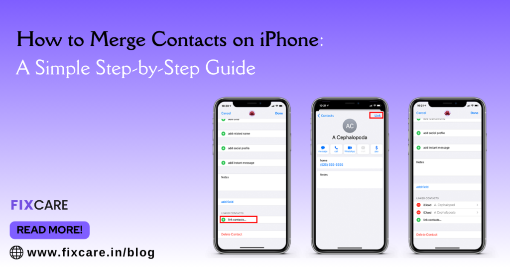 how to merge contacts on iphone