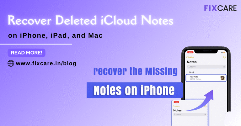 How to recover deleted iCloud notes